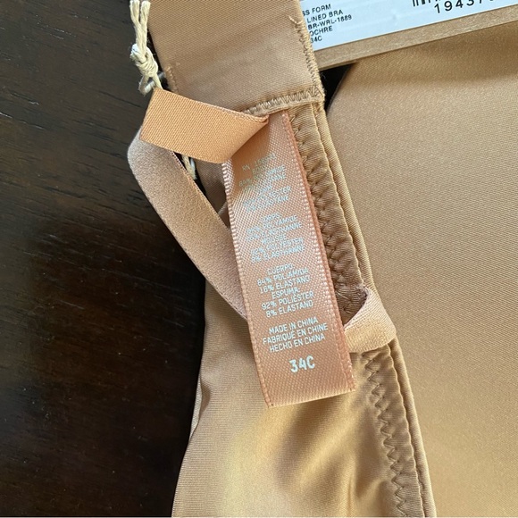 SKIMS NWT T-SHIRT DEMI BRA Wireless Form OCHRE Lightly Lined Pads 34C - Picture 6 of 8